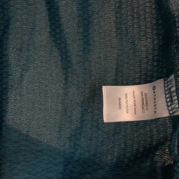 Athleta Teal Sleeveless Keyhole Crossback Top size XS - Picture 4 of 4